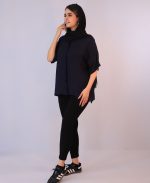 شومیز | شومیز وال امیلی کد 1081 – سرمه ای - Image 2
