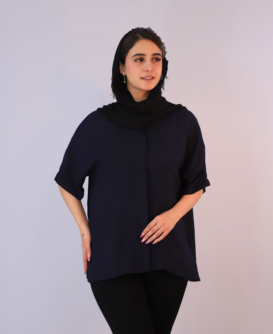 شومیز شومیز وال امیلی کد 1081 – سرمه ای شومیز | شومیز وال امیلی کد 1081 – سرمه ای - Image 1