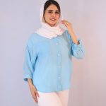 شومیز  | شومیز سارینا کد 1082 – آبی روشن