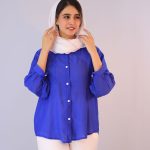 شومیز  | شومیز سارینا کد 1082 – آبی کاربنی