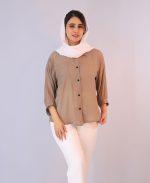 شومیز  | شومیز سارینا کد 1082 – خاکی