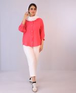 شومیز  | شومیز سارینا کد 1082 – سرخابی - Image 2