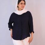 شومیز  | شومیز سارینا کد 1082 – سرمه ای