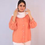 شومیز  | شومیز سارینا کد 1082 – نارنجی
