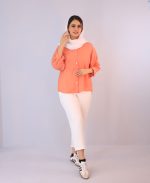 شومیز  | شومیز سارینا کد 1082 – نارنجی - Image 2
