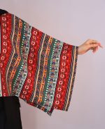 شومیز | مدل پانچو طرح دار کد 1057 – کد1 - Image 2