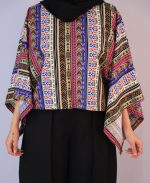 شومیز | مدل پانچو طرح دار کد 1057 – کد2 - Image 2