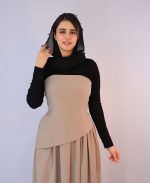 مجلسی | دکلته بیانکا کد 1073 - خاکی - Image 2