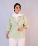 کت | لینن کد 10101 – سبز آدامسی - Image 2