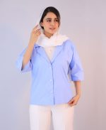 کت | لینن کد 10101 – آبی - Image 2