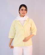 کت | مدل کت لینن کد 10101 – لیمویی - Image 2