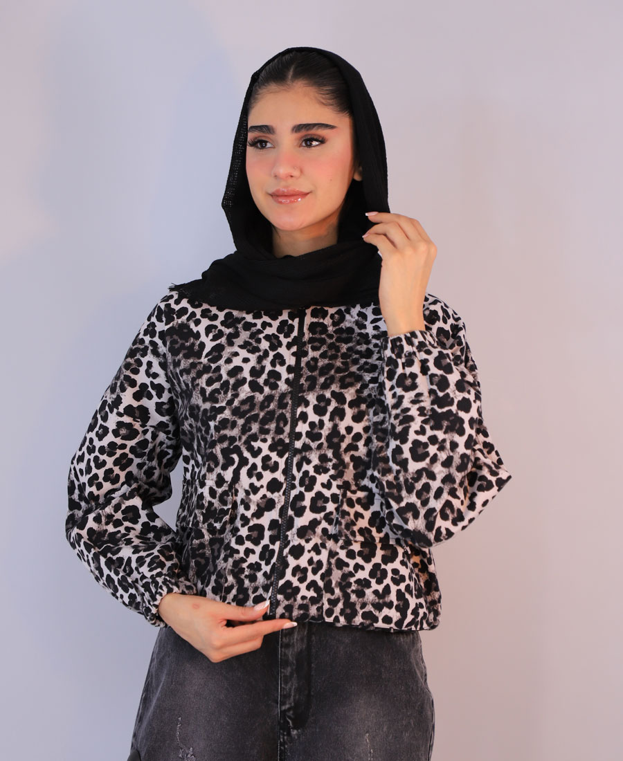 IMG_1550 مانتو | مدل بامبر پلنگی کد 10126– طوسی - Image 1