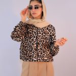 مانتو | مدل بامبر پلنگی کد 10126– قهوه ای روشن