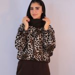مانتو | مدل بامبر پلنگی کد 10126– قهوه ای تیره