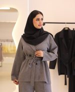 ست | مدل کت و شلوار اداری کد 1049 – طوسی - Image 3