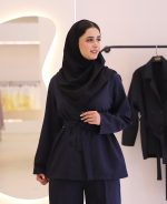 ست | مدل کت و شلوار اداری کد 1049 – سرمه ای - Image 2