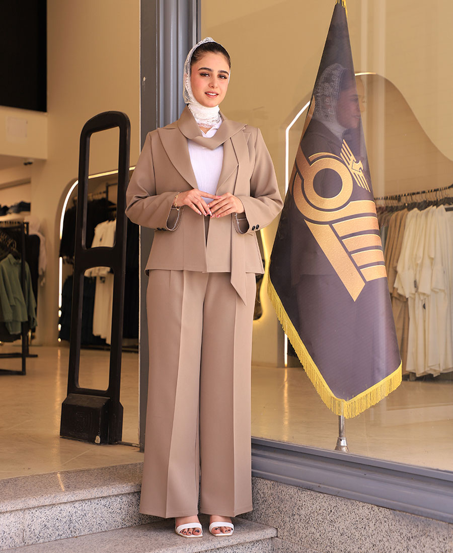 ست سه تیکه آندیا کد 1050 – خاکی ست | سه تیکه آندیا کد 1050 – خاکی - Image 1