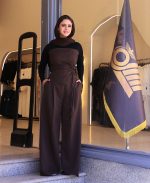 ست | مدل سه تیکه مریان کد 1065 – قهوه ای - Image 2