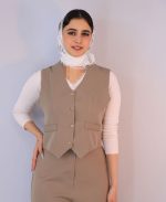 ست | مدل سه تیکه میشل کد 1064 – خاکی - Image 4