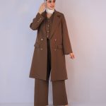 ست | مدل سه تیکه میشل کد 1064 – قهوه ای