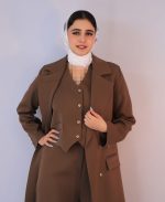 ست | مدل سه تیکه میشل کد 1064 – قهوه ای - Image 2