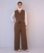 ست | مدل سه تیکه میشل کد 1064 – قهوه ای - Image 4