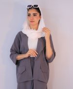 ست | مدل کت و دامن سیران کد 1061 – طوسی - Image 2