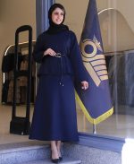 ست | مدل کت و دامن شهرزاد کد 10105 – سرمه ای