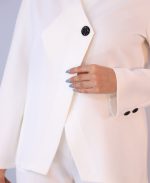 ست | مدل کت و شلوار ملانیا کد 10123– سفید - Image 3