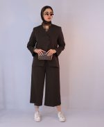 ست | مدل کت و شلوار ملانیا کد 10123– قهوه ای