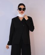 ست | مدل کت و شلوار ملانیا کد 10123– مشکی - Image 2