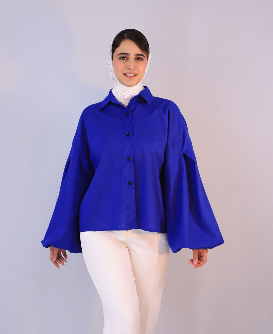شومیز آوا کد 1087 – آبی شومیز | مدل شومیز آوا کد 1087 – آبی - Image 1