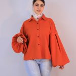 شومیز | مدل شومیز آوا کد 1087 – نارنجی