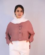 شومیز | مدل شومیز آپامه کد 1096 – بنفش - Image 2