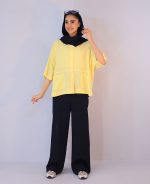 شومیز | باکسی نفیس کد 10113 – زرد - Image 2