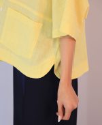 شومیز | باکسی نفیس کد 10113 – زرد - Image 3