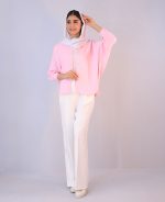 شومیز | خفاشی حصیری کد 10100– صورتی - Image 2