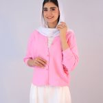 شومیز | خفاشی حصیری کد 10100– صورتی پر رنگ