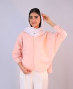 شومیز | خفاشی حصیری کد 10100– گلبهی