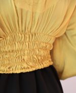 شومیز | ساتن کد 10102 – زرد - Image 4