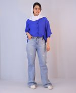 شومیز | سان کد 1085 – آبی کاربنی - Image 2