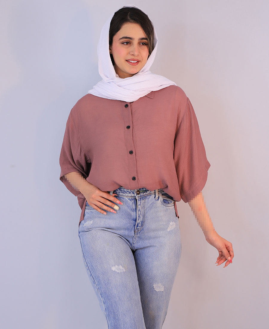 شومیز سان کد 1085 – بنفش شومیز | سان کد 1085 – بنفش - Image 1