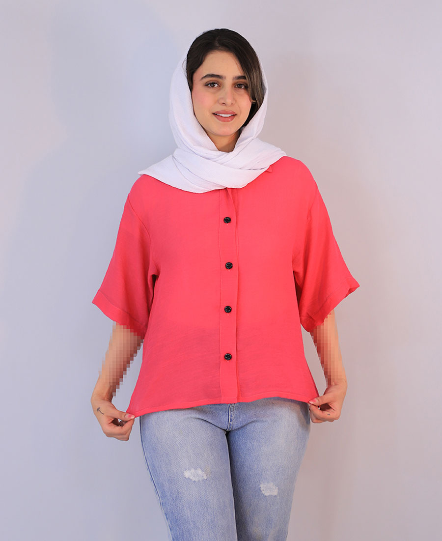 شومیز سان کد 1085 – سرخابی شومیز | سان کد 1085 – سرخابی - Image 1