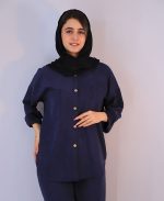 شومیز | سیلک کد 1093 – سرمه ای