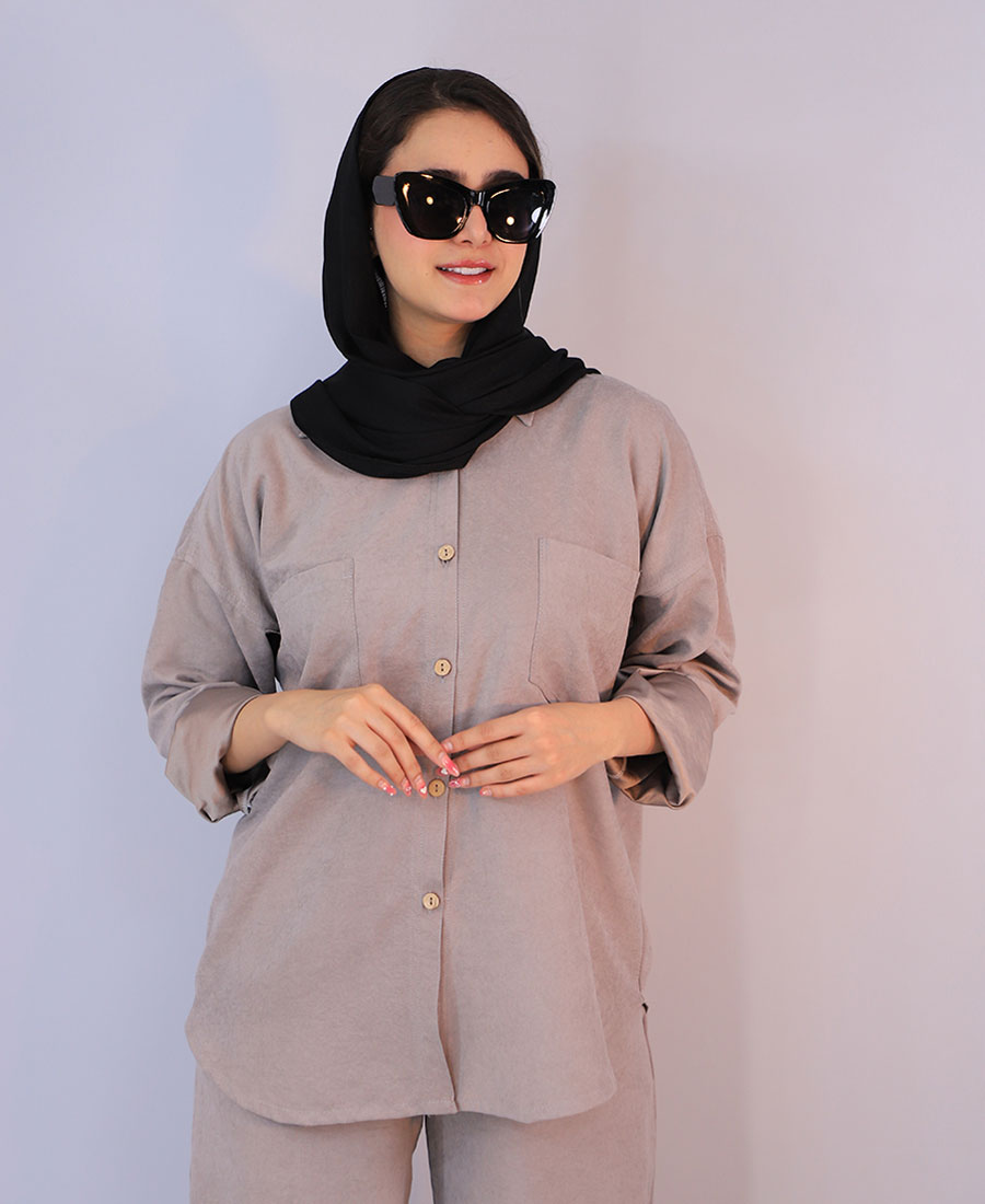 شومیز سیلک کد 1093 – طوسی (2) شومیز | سیلک کد 1093 – طوسی - Image 1