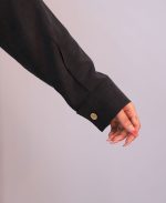 شومیز | سیلک کد 1093 – مشکی - Image 4