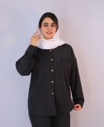 شومیز | سیلک کد 1093 – مشکی - Image 2