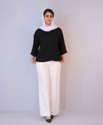 شومیز | صدف آستین سه ربع کد 10104 – مشکی - Image 2