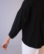 شومیز | صدف آستین سه ربع کد 10104 – مشکی - Image 5