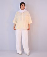 شومیز | مدل شومیز باکسی ژاکلین کد 10130 – کرم - Image 2